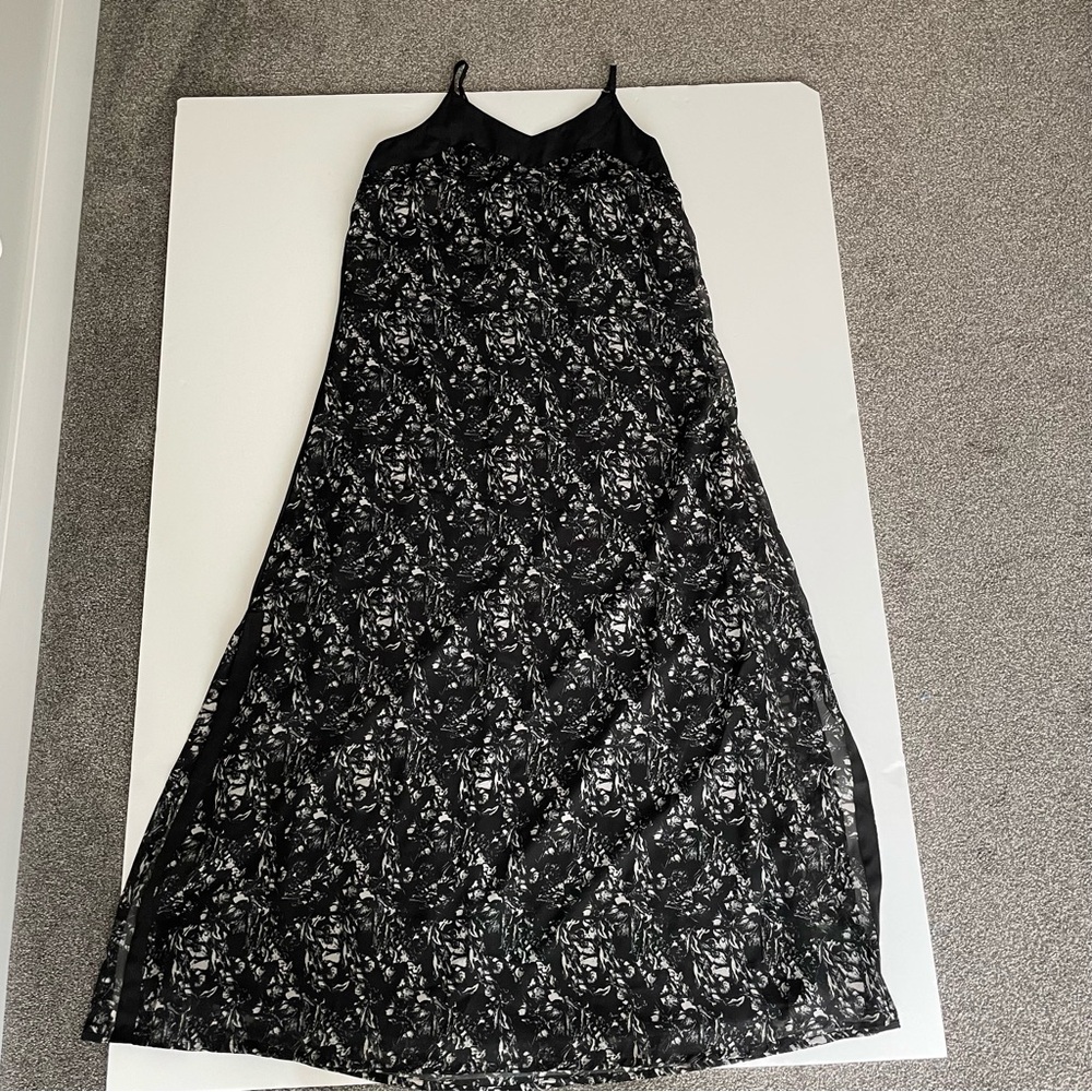 Zinzane Women Lovely Loose-fitting Black Sleeveless Maxi Dress Size Large